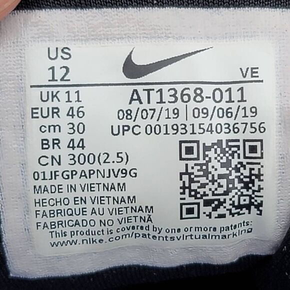 NIKE LEGEND REACT 2 BLACK - Men's Running Shoes - SIZE 12 - Picture 11 of 11